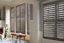 Plantation shutters in the living room Plantation shutters in the living room