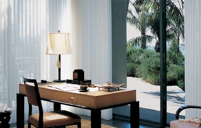 Vertical blinds in an office Vertical blinds in an office